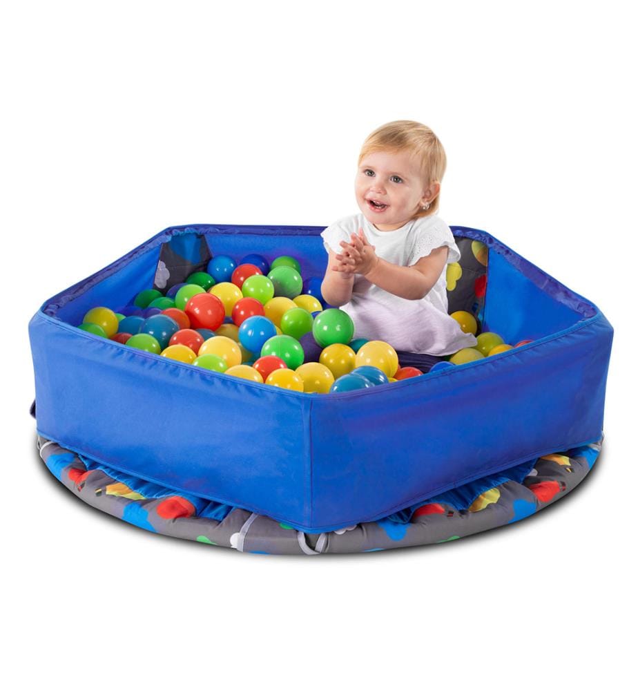 Aktivitätszentrum 3-in-1 Trampolin – Blau