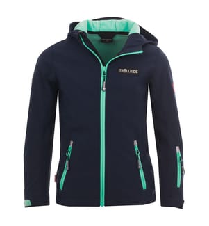 TROLLKIDS - Softshell-Jacke Oslofjord - Marinblau und Seegrün