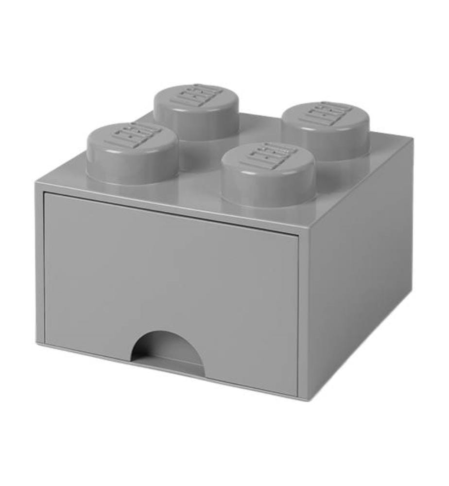 Aufbewahrungsstein 4 Blöcke mit 1 Schublade - 250 x 250 x 180 mm - Grau
