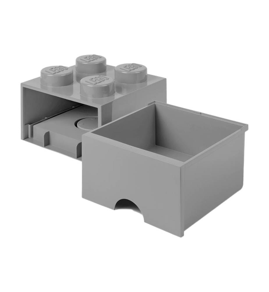 Aufbewahrungsstein 4 Blöcke mit 1 Schublade - 250 x 250 x 180 mm - Grau