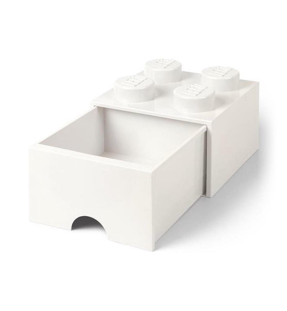 Mattone a 4 blocchi con 1 cassetto - 250 x 250 x 180 mm - Bianco