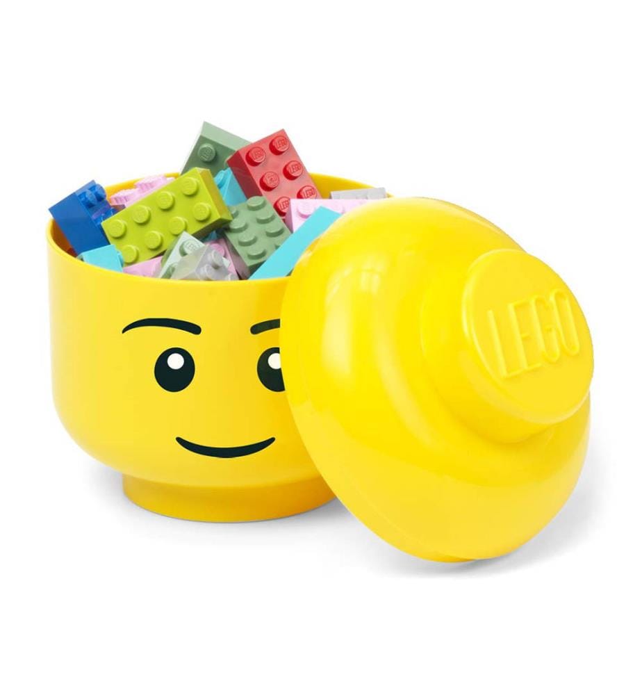 Baustein-Aufbewahrungsbox (Mini) Boy - Gelb