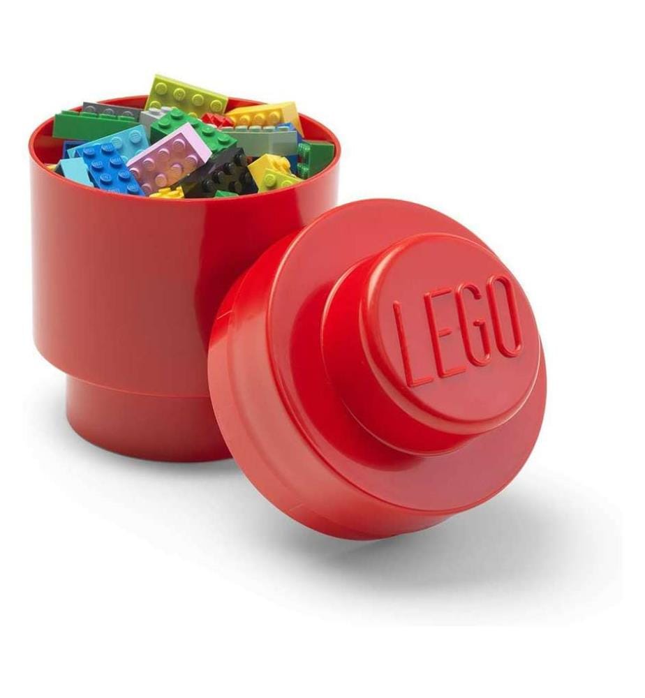 Brique de Rangement Ronde - Ø123 x 180 mm - Rouge