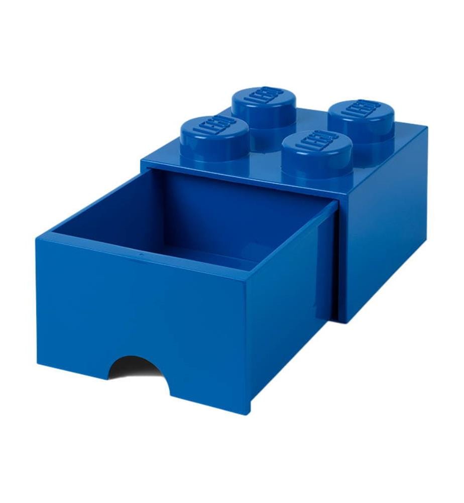 Storage Brick 4 Blocks with 1 Drawer - 250 x 250 x 180 mm - Dark Blue