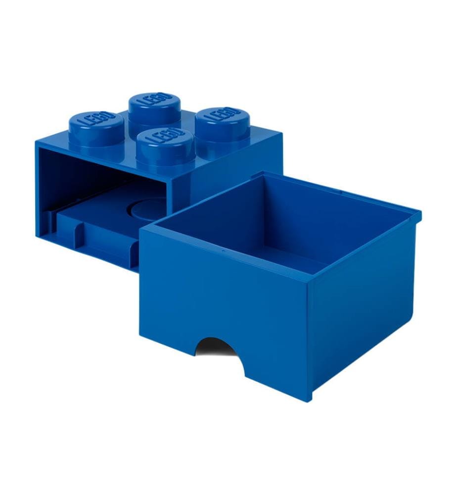Storage Brick 4 Blocks with 1 Drawer - 250 x 250 x 180 mm - Dark Blue