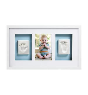 Fotorahmen mit Abdruck-Kit - Weiss und Blau
