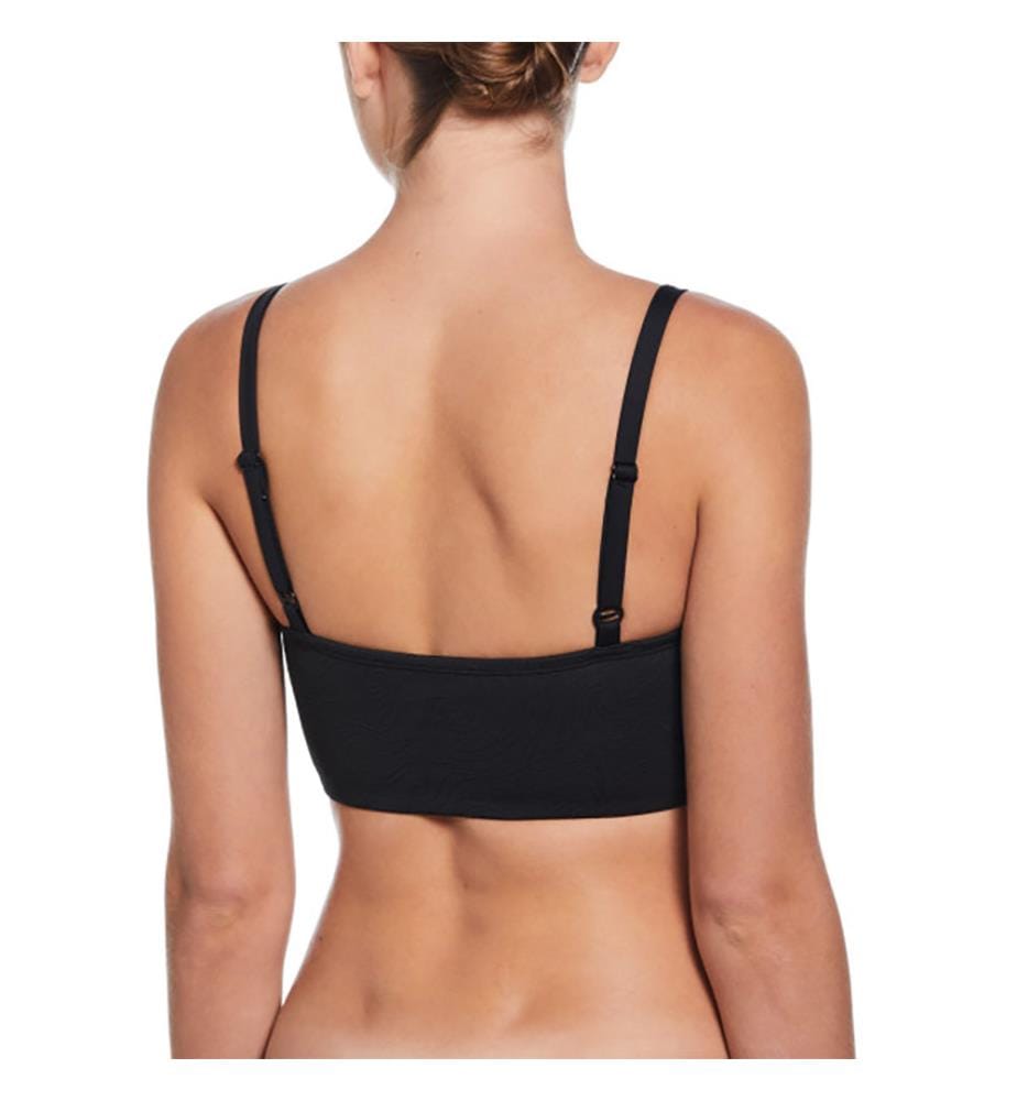 Line Wave V-Ausschnitt Midkini - Schwarz