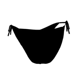 Essential Bikini-Höschen mit Bindegürtel - Schwarz