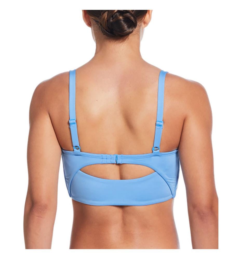 Bikini-Oberteil mit V-Ausschnitt - Blau