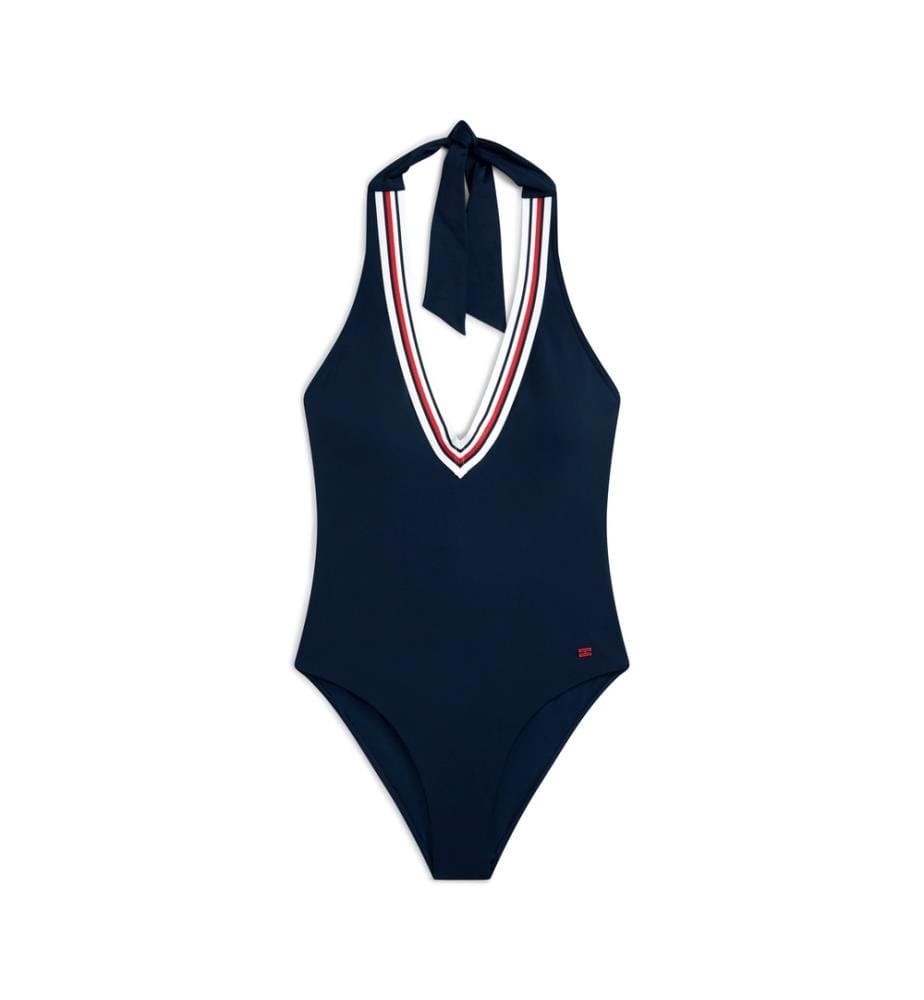 Global Stripe Badeanzug - Marine
