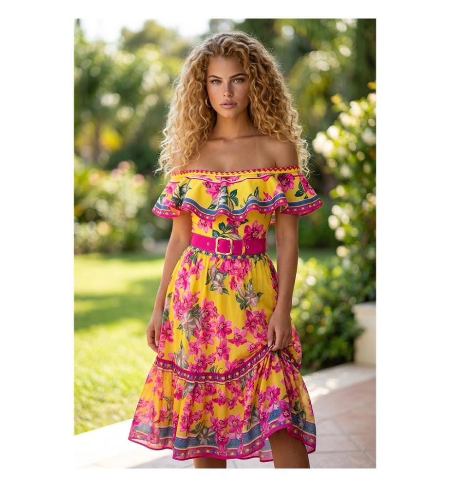 2-teiliges Strand-Set im Boho-Stil - mehrfarbig
