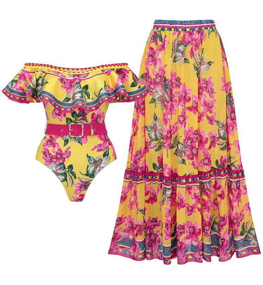 2-teiliges Strand-Set im Boho-Stil - mehrfarbig