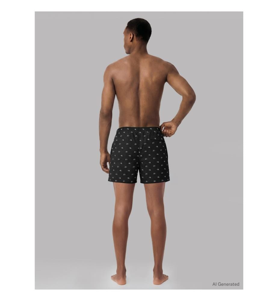 Pantaloncini da bagno Essentials - Bianco e nero