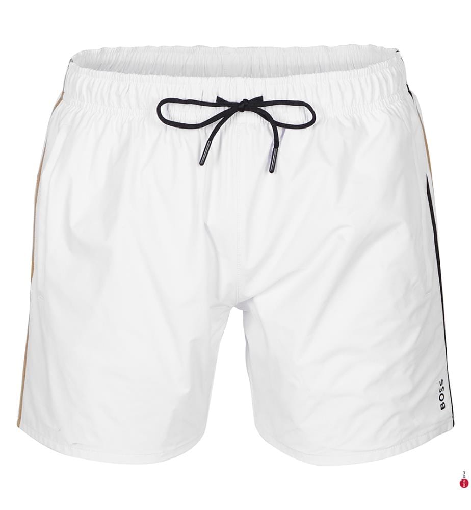 Short de Bain Iconic Regular Fit - Blanc