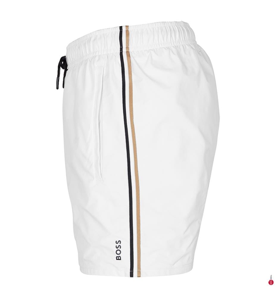 Short de Bain Iconic Regular Fit - Blanc
