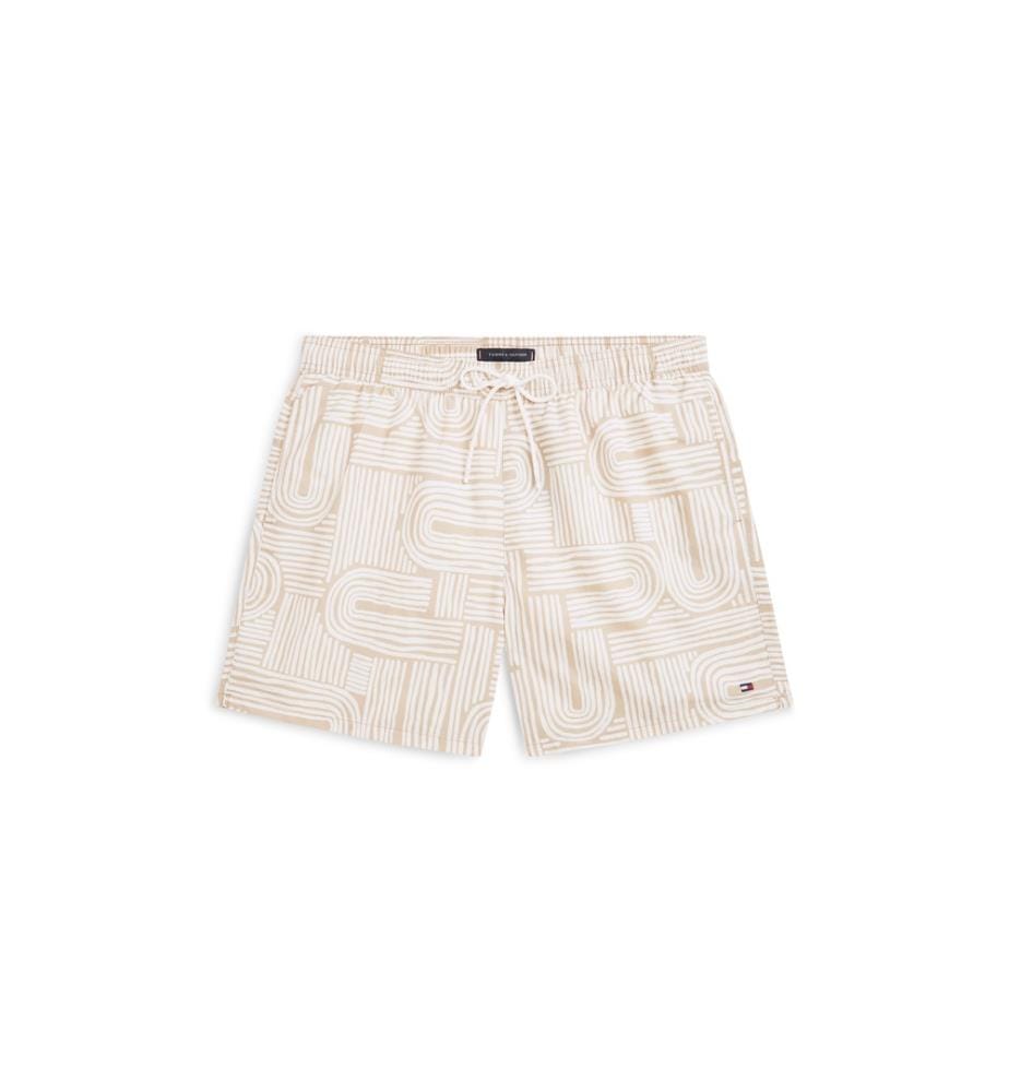 Short de Bain - Beige et Blanc