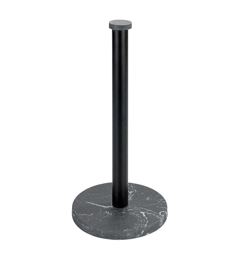 Porte essuie-tout, marbre, noir, Aspect marbré élégant
