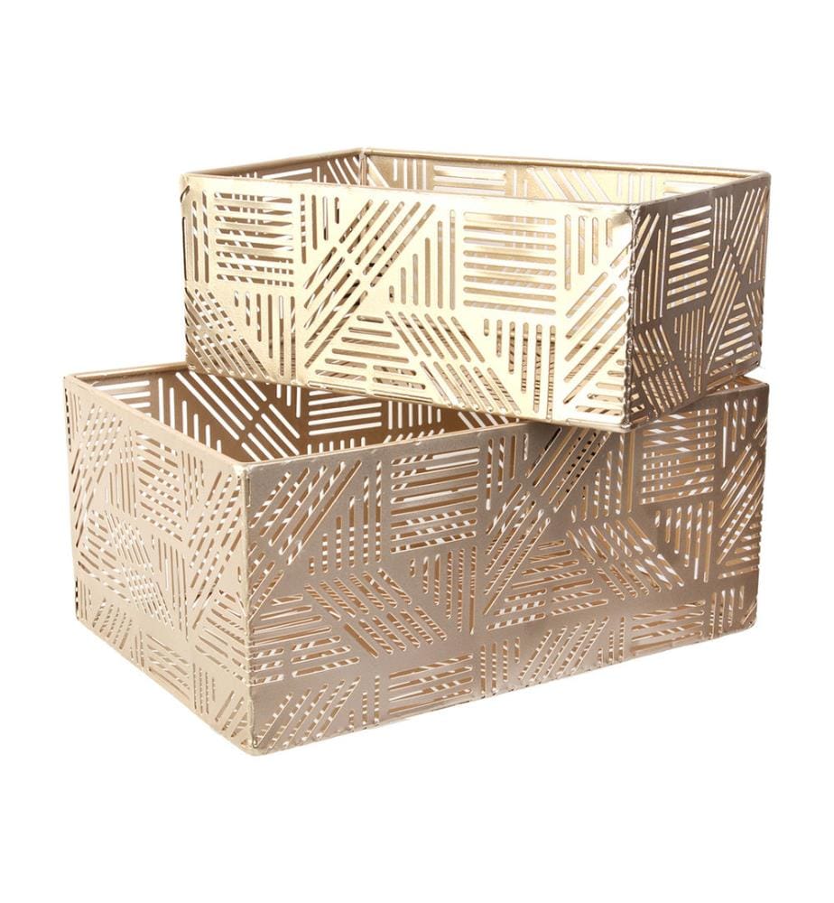 Set Von 2 Körben - Gold