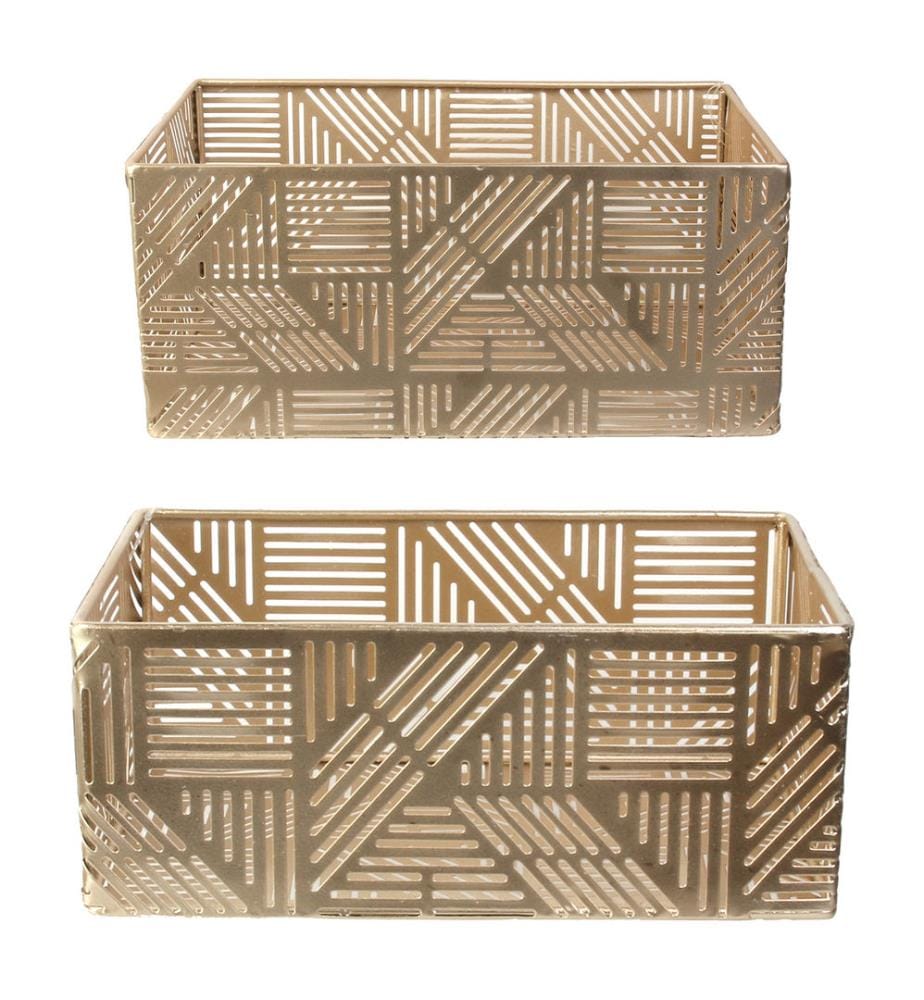Set Von 2 Körben - Gold