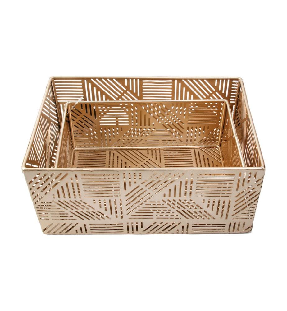 Set Von 2 Körben - Gold