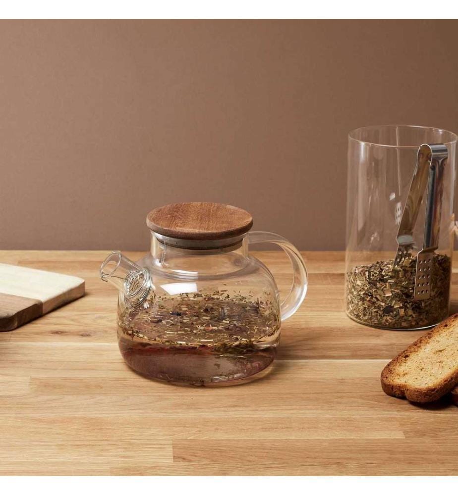 Teekanne Glas Akazie 90 cl - Transparent