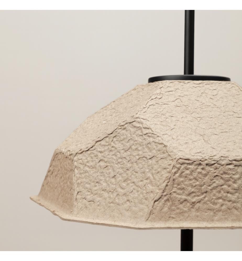 Egg Stehleuchte 34x34x160 cm - Grau und Schwarz