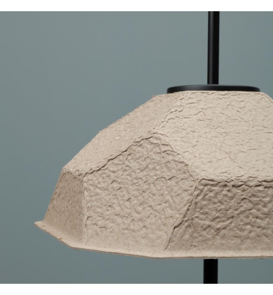 Egg Stehleuchte 34x34x160 cm - Grau und Schwarz