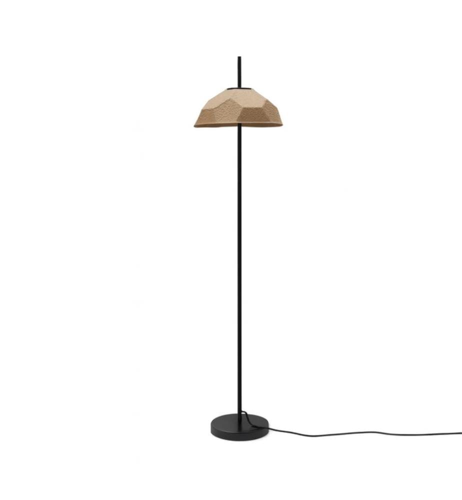 Egg Stehleuchte 34x34x160 cm - Grau und Schwarz