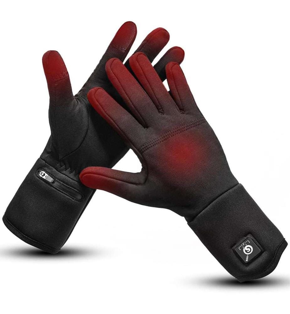 Elektrisch beheizte, wiederaufladbare Handschuhe - Schwarz
