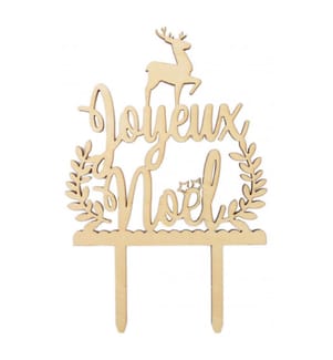 Cake Topper Holz Joyeux Noel