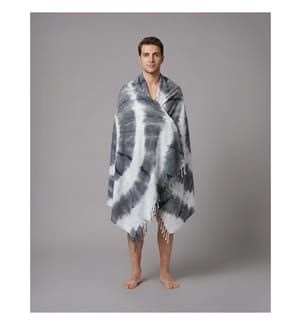 Strandtuch "Tie Dye" 100 x 180 cm - Schwarz und Weiss