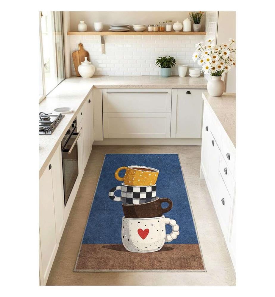 Tappeto rettangolare Elena 80 x 120 cm - Blu marino
