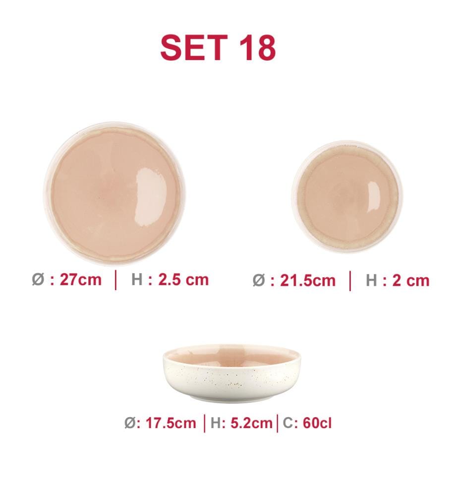 Les Essentiels Oxygen Service - 18 Teile - Puderrosa