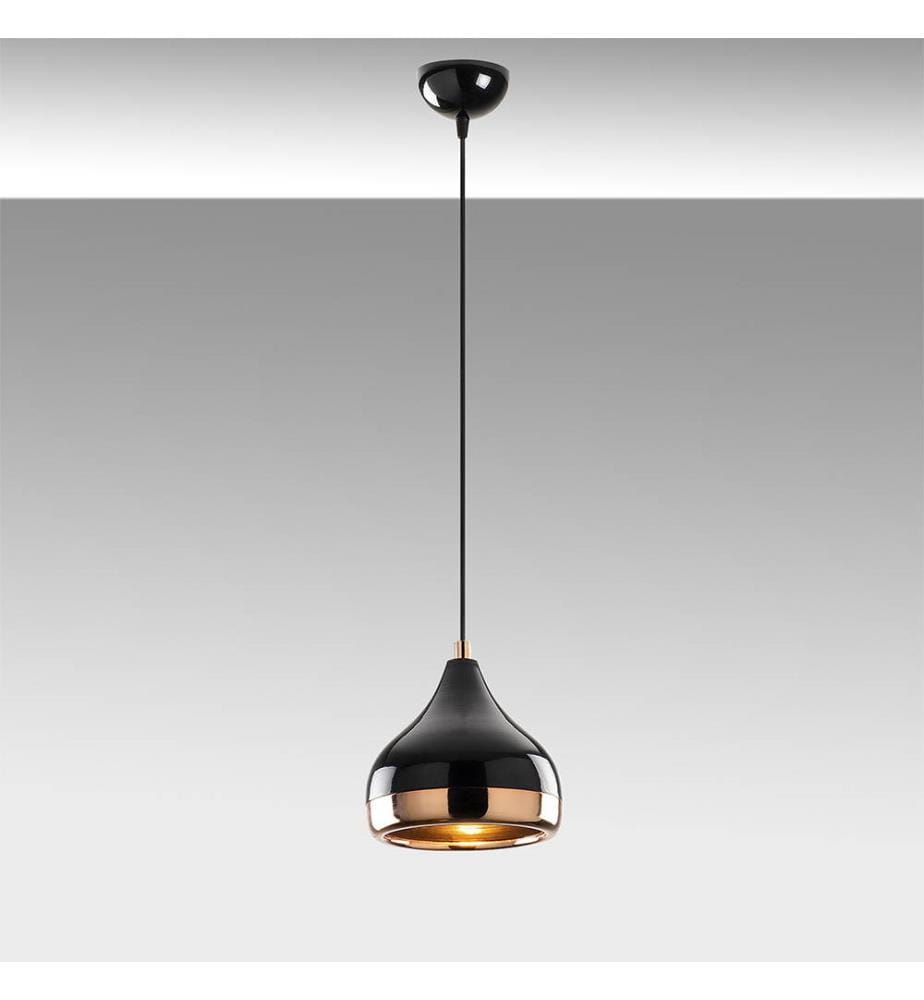 Suspension Opviq Yildo - Noir et Doré Rose