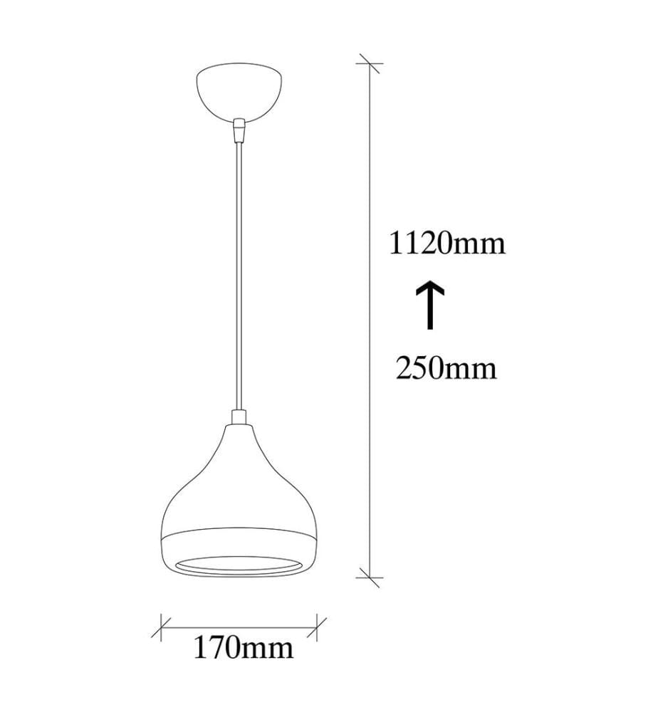 Suspension Opviq Yildo - Noir et Doré Rose