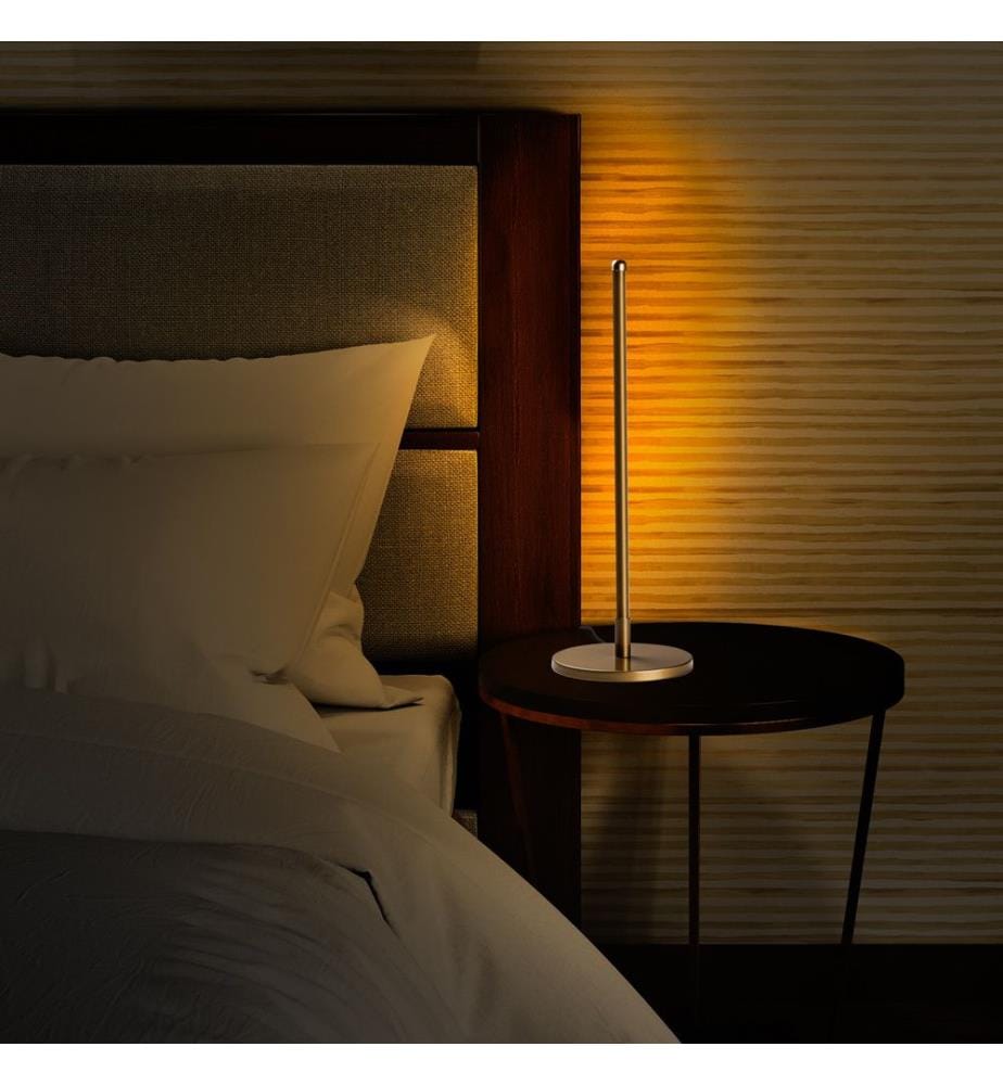 Tischlampe, Gold, Metallkörper