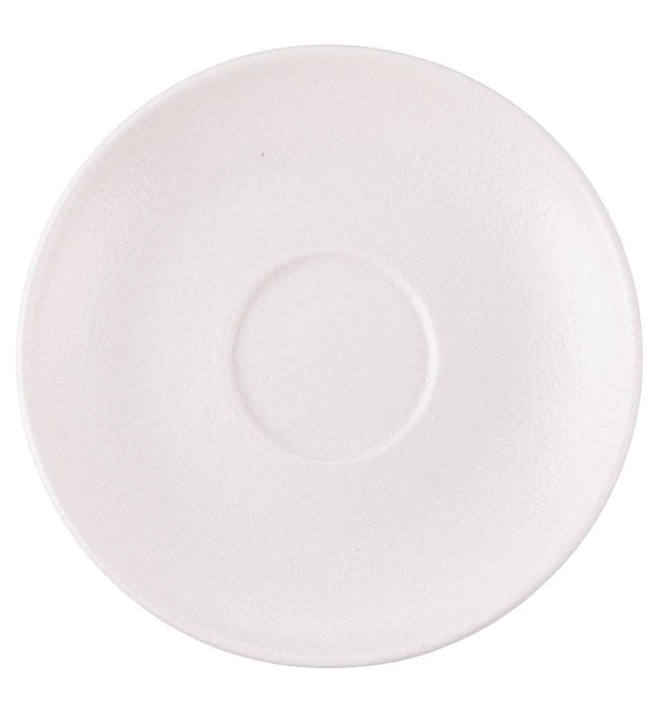 Set aus 6 Horeca-Bechern mit Tellern - Weiss