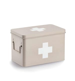 Boîte à Médicaments en Métal - Beige