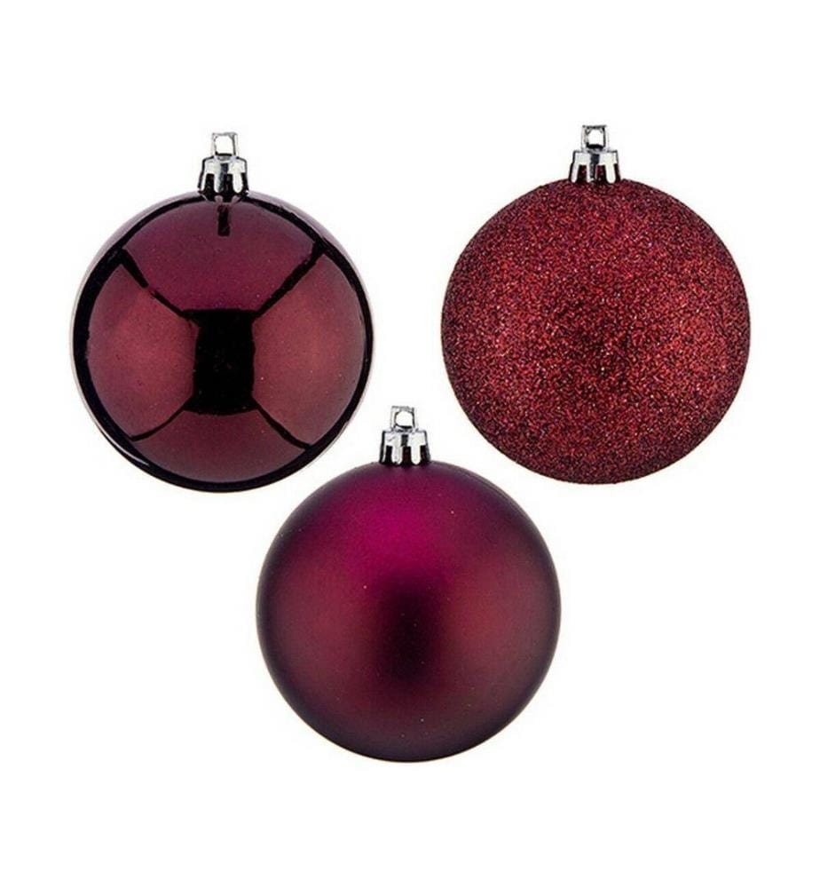 Lot de 24 Boules de Noël 7 cm - Violet