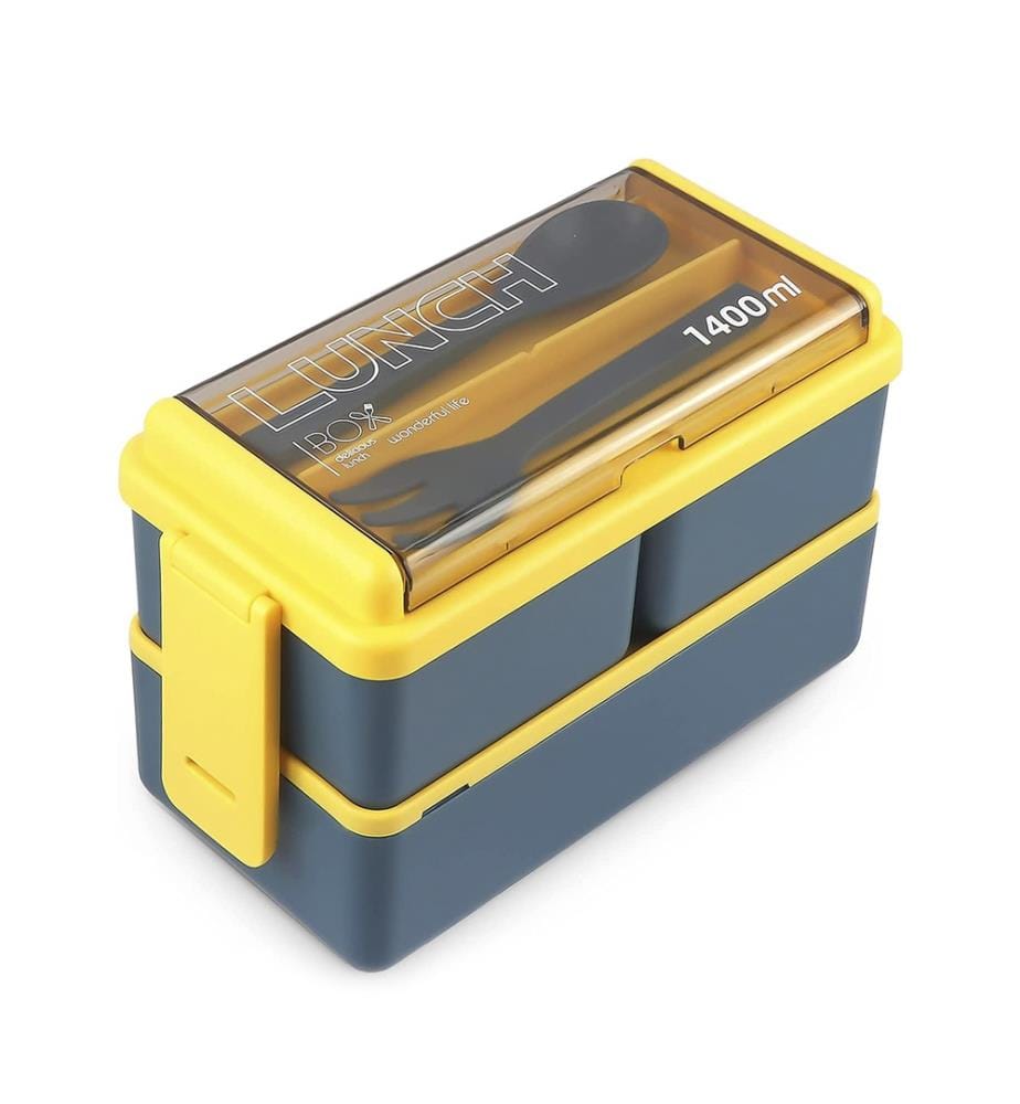 Hermetische Doppeldecker-Lunchbox 1400 ml - Marineblau