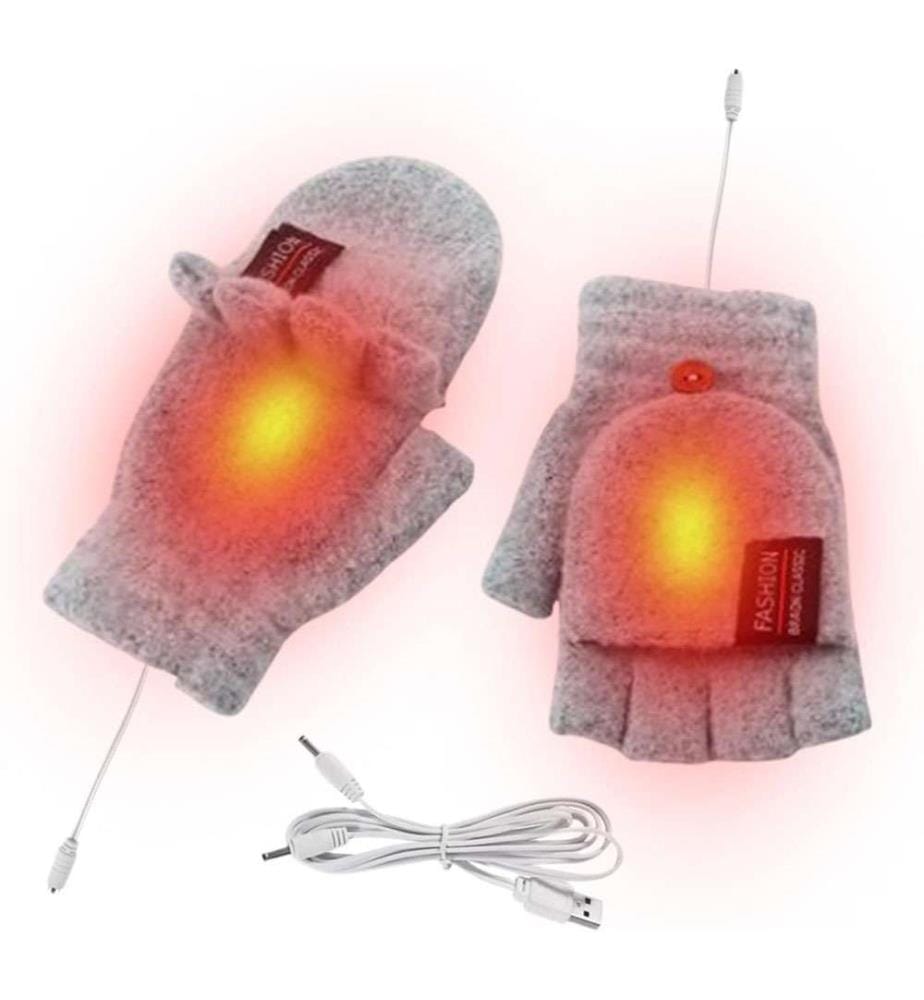 Beheizbare Strickhandschuhe - Grün