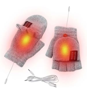 Beheizbare Strickhandschuhe - Grün