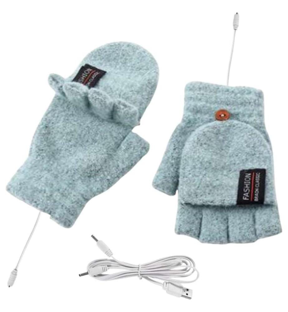 Beheizbare Strickhandschuhe - Grün