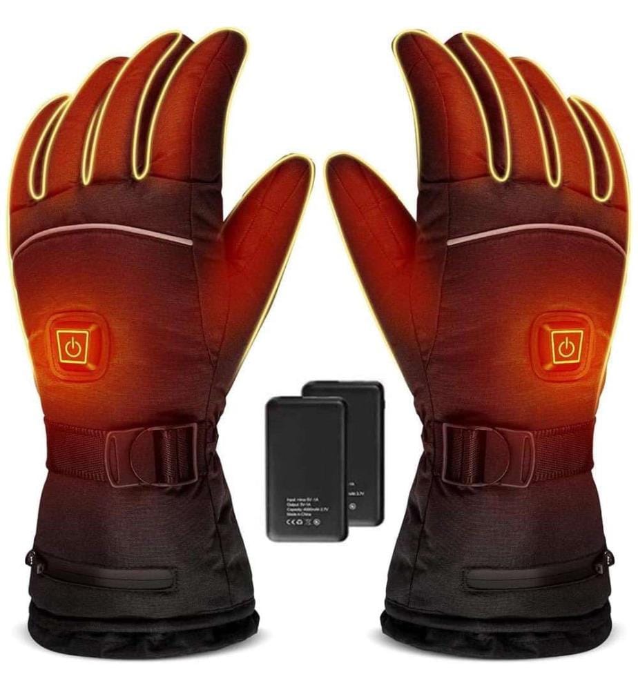 Warmer Winterhandschuh elektrisch aufladbar mit 3 Modi - Schwarz