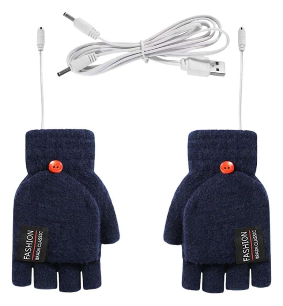 Beheizte Strickhandschuhe - Marine