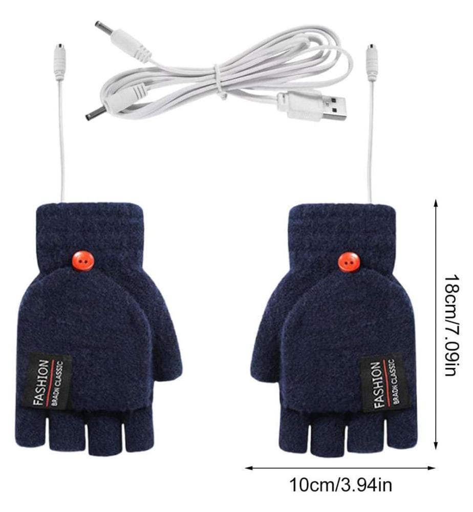 Beheizte Strickhandschuhe - Marine