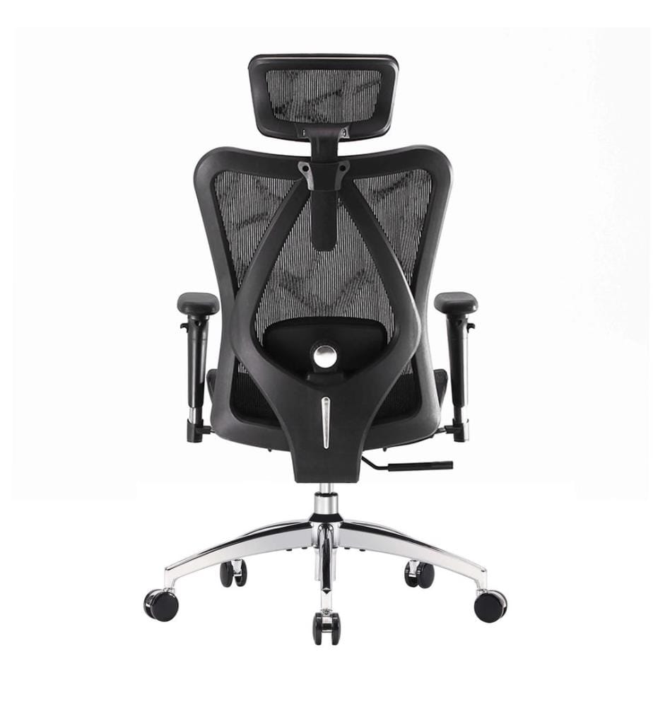 Ergonomischer Bürostuhl mit Kopfstütze - Schwarz