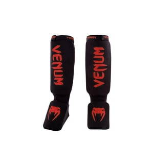 Venum - Kontact Shin Guards Rouge/Noir, L