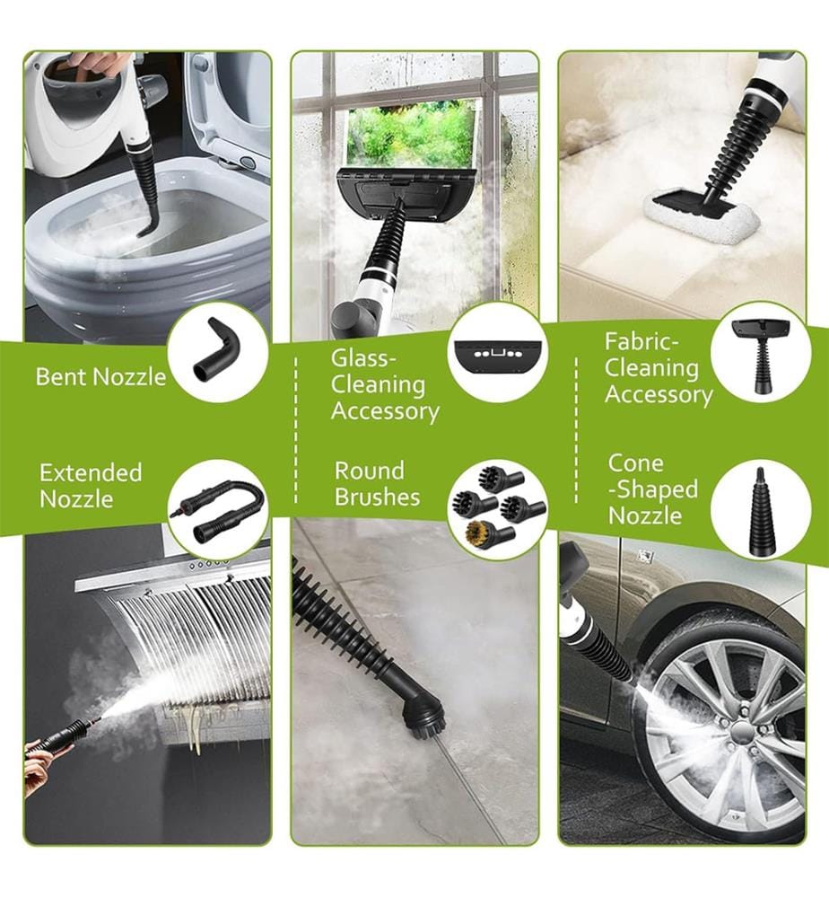 Tragbarer Dampfreiniger – Grau/Weiss