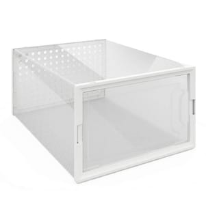 Set aus 12 stapelbaren Schuhaufbewahrungsboxen - Transparent